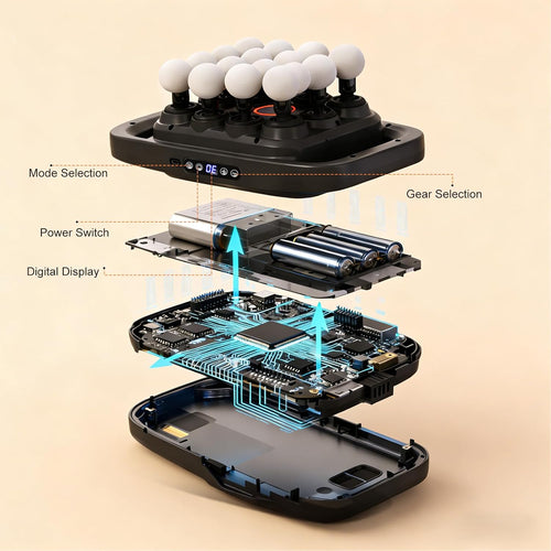 16 Head Deep Tissue Massage Gun, Body Massager for Back, Shoulders, Neck, Legs, Feet, Percussion Muscle Massager with 3 Modes & 30 Intensities